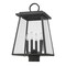 Z-Lite Broughton Outdoor Post Mount Fixture, 4-Light, 12.5 In.W x 21.75 In.H, Black/Clear Beveled 521PHBS-BK - alternate 5